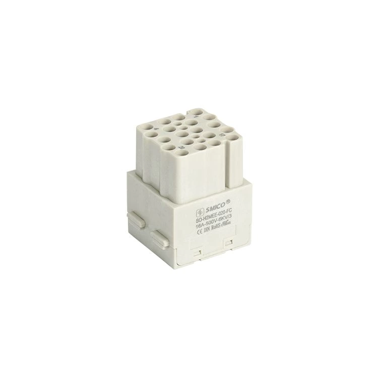 Connecteur électrique robuste H2MEE à haute densité de contacts 20 broches