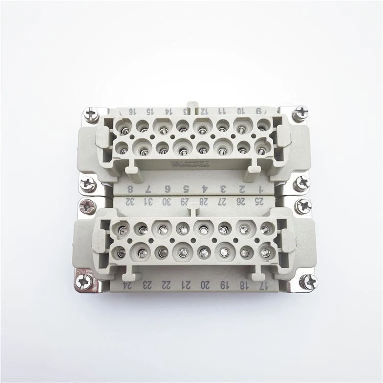 Connecteur d'alimentation robuste rectangulaire femelle 32 broches