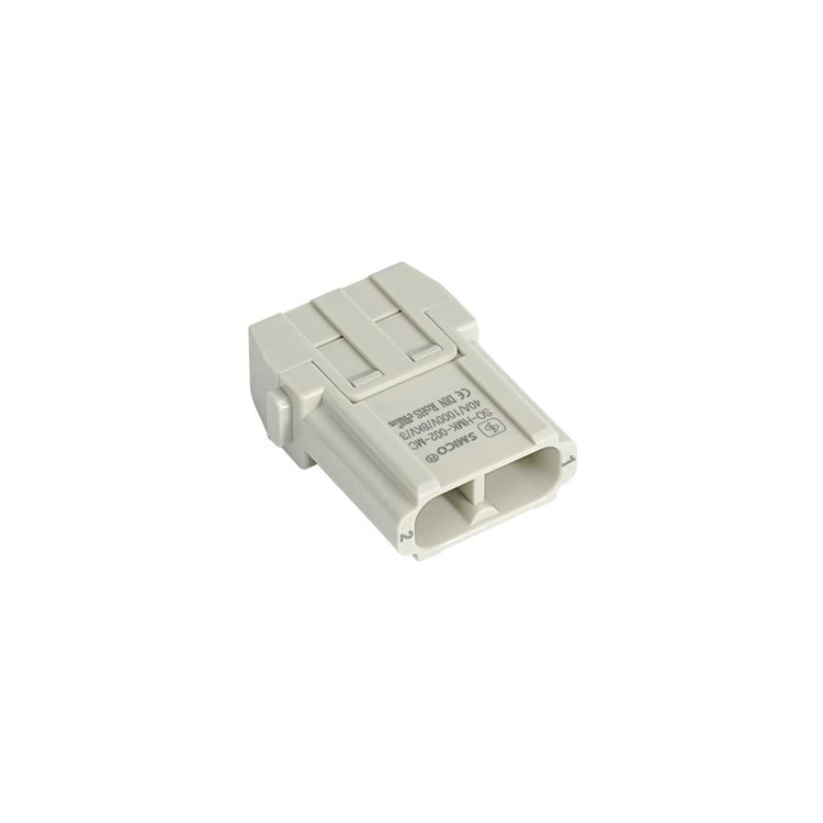 Connecteurs modulaires HDC 2 broches 40 A avec contacts plaqués argent