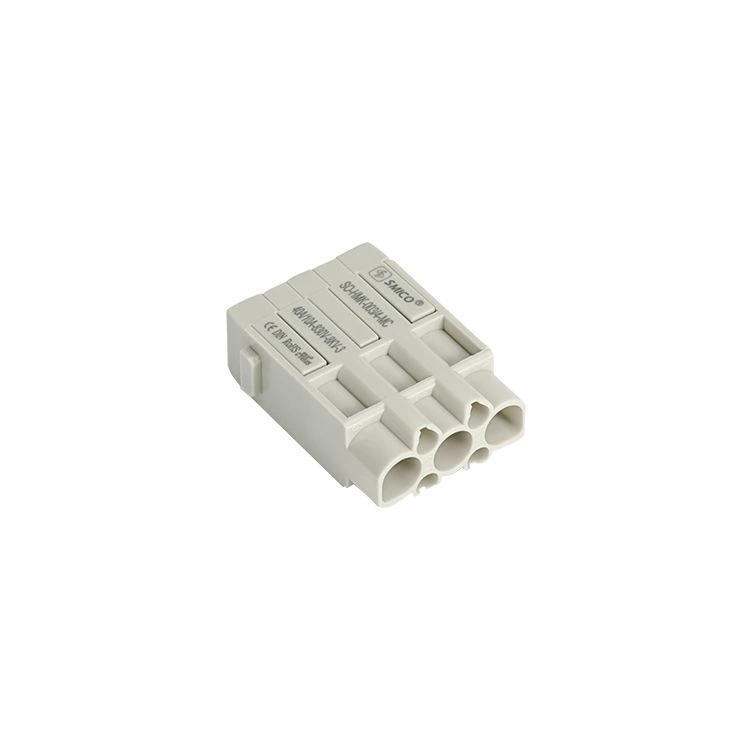 Connecteur électrique robuste HMK 003 plus 4, 7 broches, avec contacts à sertir en alliage de cuivre