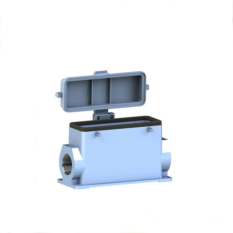 Connecteur rectangulaire H24B Boîtiers montés en surface entrée latérale avec couvercle thermoplastique