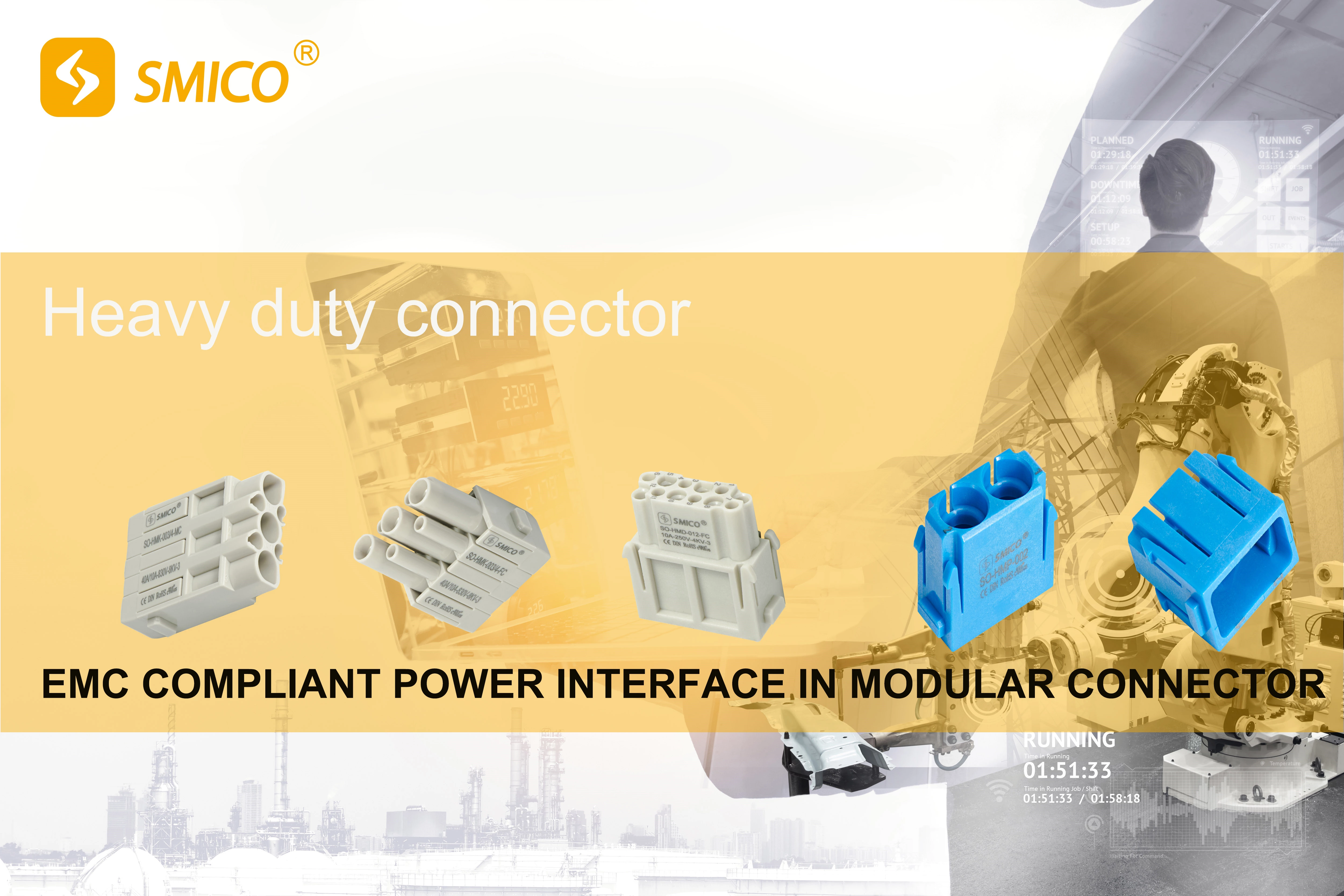 Ligne de production automobile de connecteurs robustes SMICO