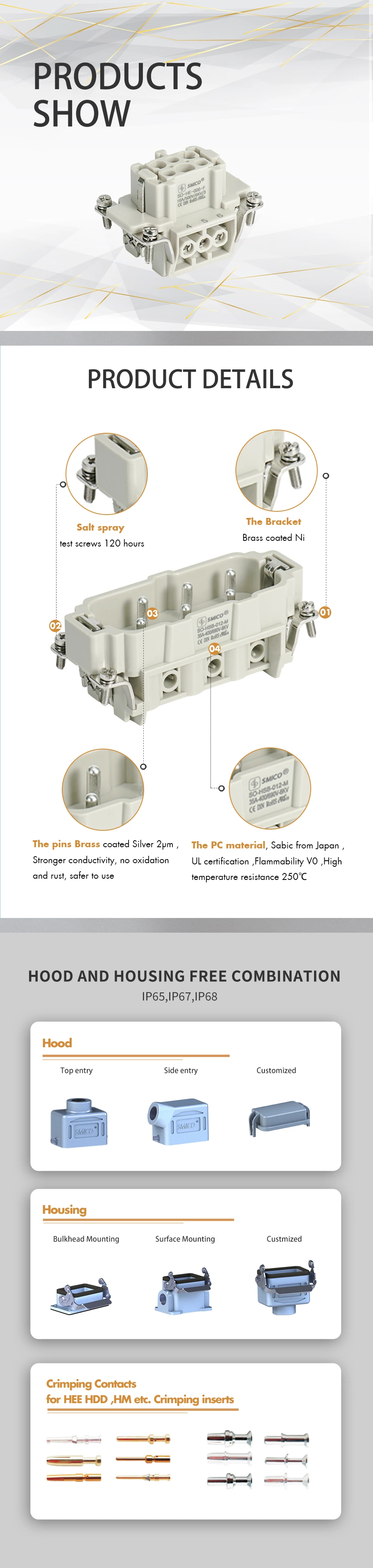 Connecteur robuste 09330062701 pour solution industrielle KUKA, 6 broches femelle