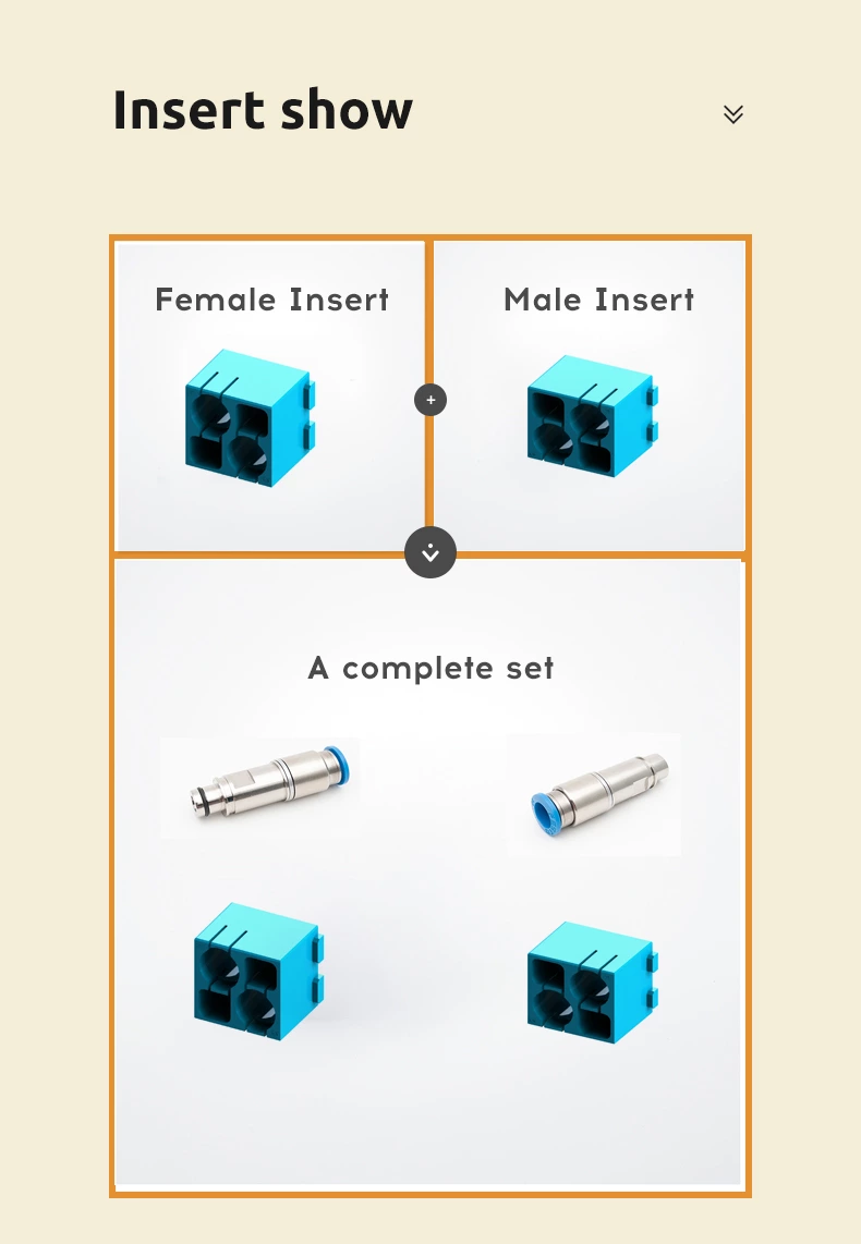 Connecteurs robustes en métal à contact pneumatique femelle 09140006450, 09140006460, diamètre extérieur 10 mm