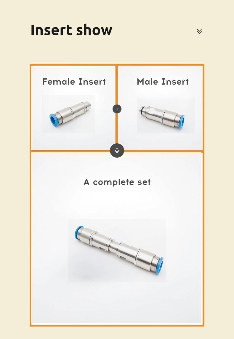 Connecteurs robustes en métal à contact pneumatique femelle 09140006450, 09140006460, diamètre extérieur 10 mm