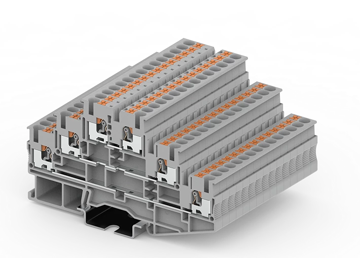 Bornier électrique en plastique étanche pour rail DIN