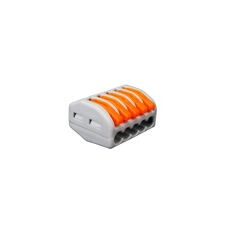 Connecteur de fil terminal 222-415 Connecteur compact Connecteur de bornier à 5 leviers 28-12 AWG