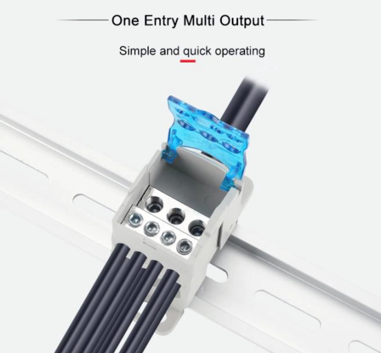 Bornier de distribution à vis pour rail DIN UKK 125 A
