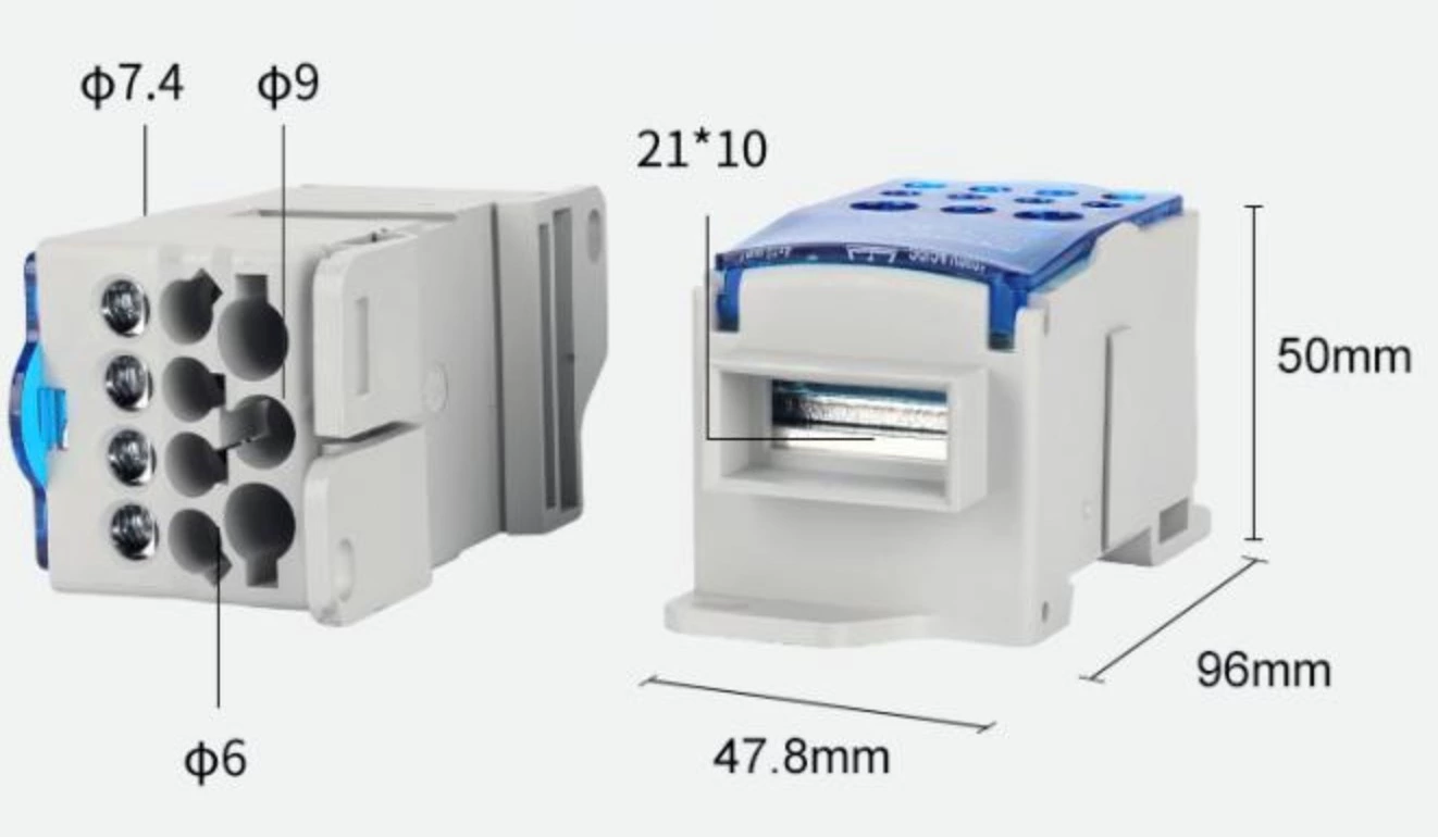 Bornier de distribution d'alimentation sur rail DIN UKK 500 A