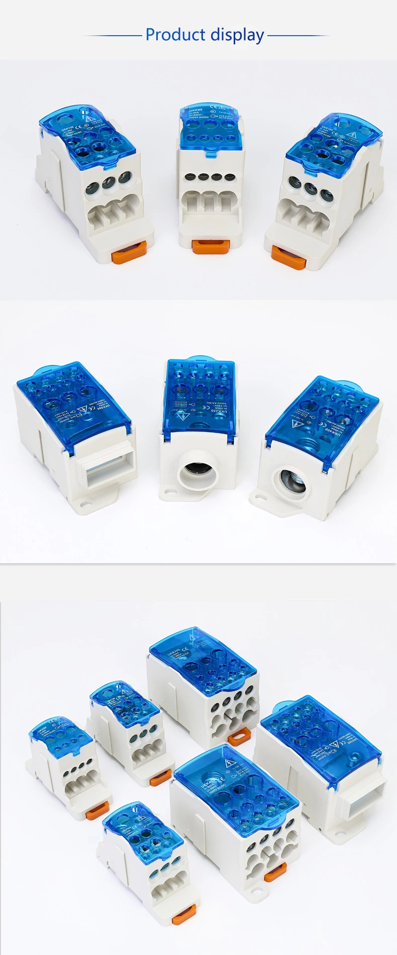 Blocs de distribution unipolaires/multipolaires UKK 630A