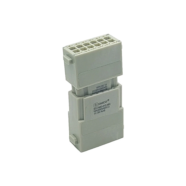 Connecteur mâle robuste 12 broches HMD-012-MQ, module à verrouillage rapide