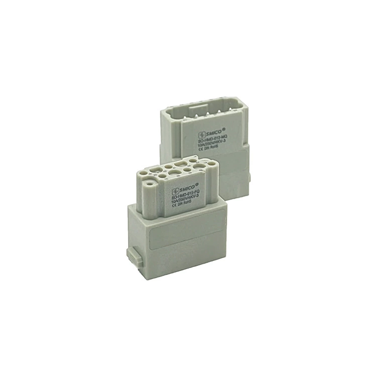 Connecteur mâle robuste 12 broches HMD-012-MQ, module à verrouillage rapide