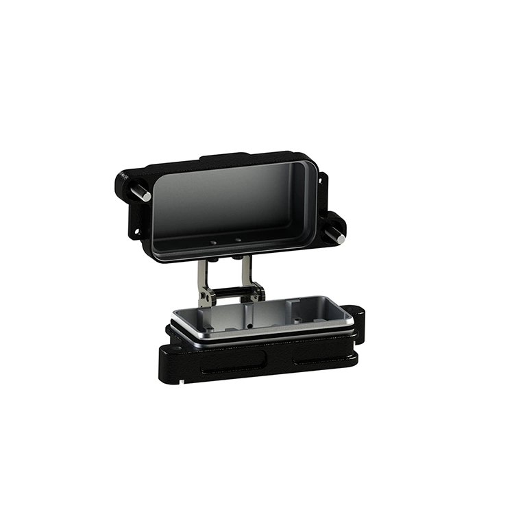 Boîtier de connecteur robuste HPR avec couvercle métallique IP68 HP10B/H-ST-MCV-2H pour environnements extérieurs difficiles 09400100317