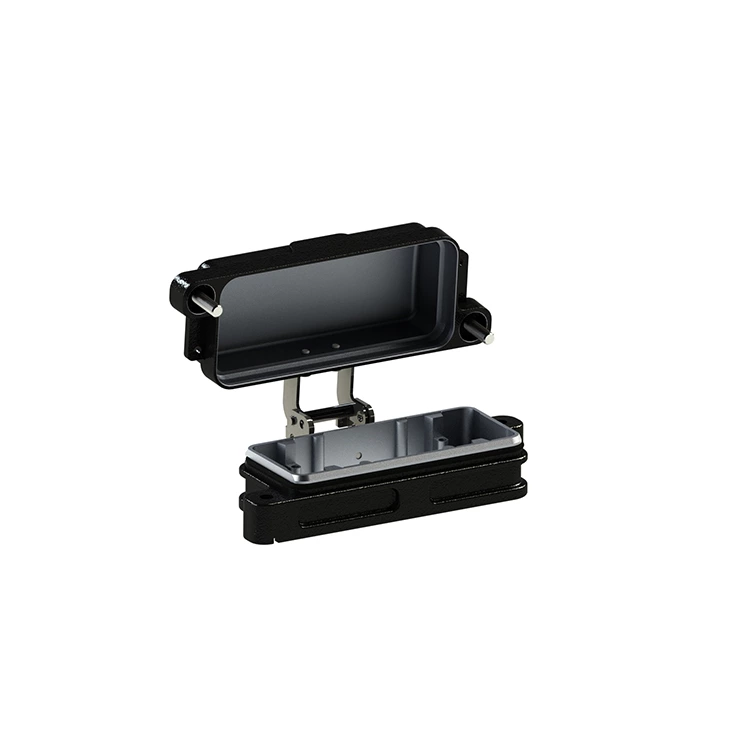Boîtier de connecteur robuste HPR avec couvercle métallique IP68 HP16B/H-MCV-ST-2H pour environnements extérieurs difficiles 09400160317