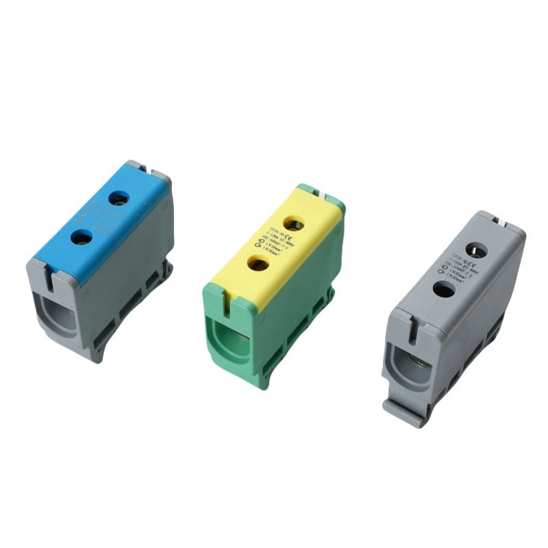 Borniers de distribution industriels en aluminium SOT5-35, type fileté, série SOT5 pour connecteur Al 35 mm²