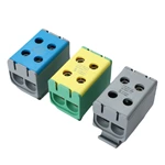 Borniers de distribution industriels en aluminium, connecteurs de fils, type de filetage SOT5-50-2 pour connecteur Al/Cu 2 x 50 mm²