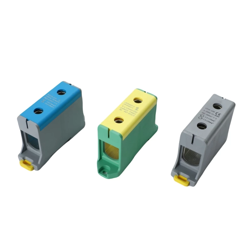 Borniers de connexion à vis pour rail DIN en aluminium pour distribution d'énergie de grande taille SOT5-150, 150 mm²