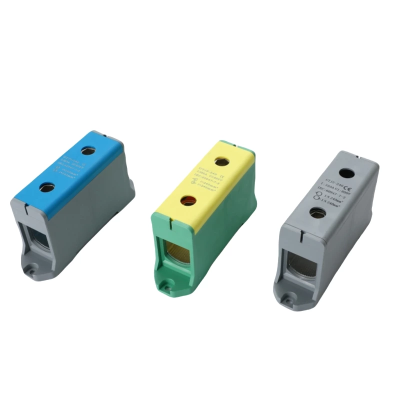 Borniers de distribution industriels en aluminium, connecteurs de fils, type de filetage SOT5-240 pour connecteur Al/Cu 240 mm²