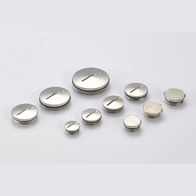 Bouchon à vis en laiton pour presse-étoupe Accessoires Métal Laiton Nickelage Bouchon à vis