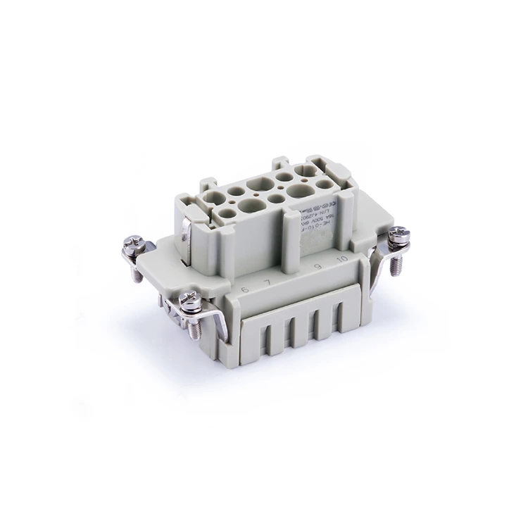 Connecteur rectangulaire HE-010-FC 16A 500V 09330102702 Borne à sertir 10 broches femelle insert