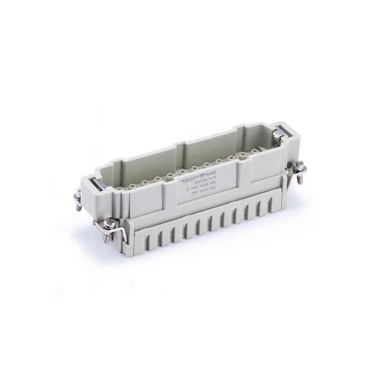 Connecteurs rectangulaires robustes HE 024 MC, inserts mâles 24 broches 09330242602
