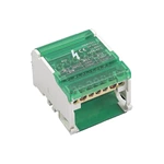 Borne de rail DIN 4 voies UKK407/125 125A 500V Barre de cuivre Blocs de distribution d'alimentation PA Boîte de câbles