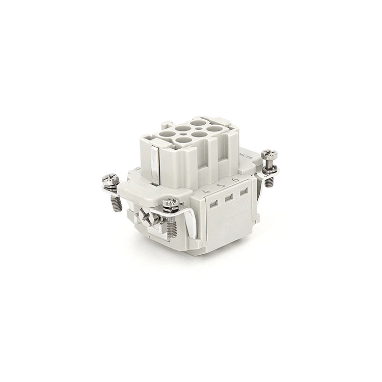 Connecteur robuste 6 broches 16 A à insertion rapide HE-006-FS, connecteur rectangulaire 09330062716
