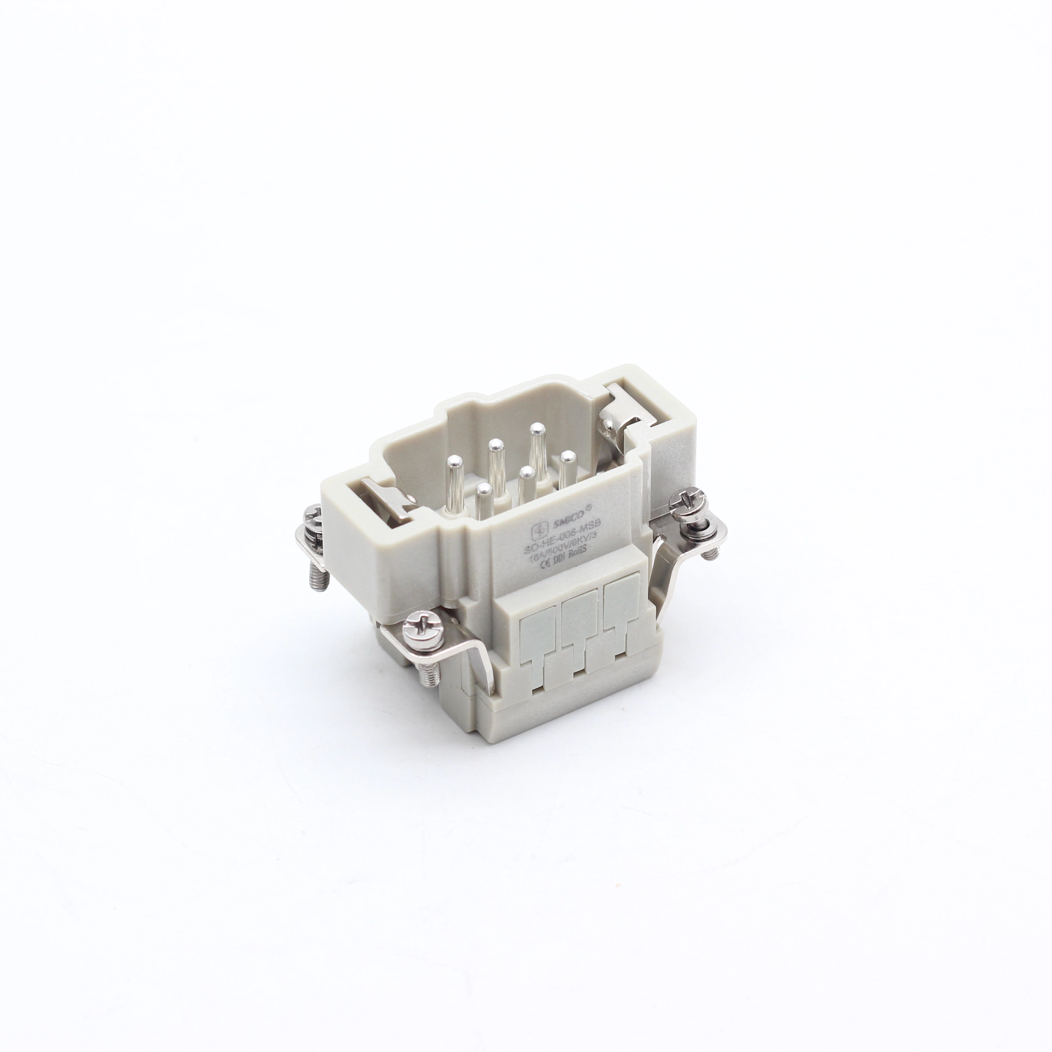 Connecteur robuste 6 broches 16 A Borne à ressort HE-006-MSB Connecteur rectangulaire