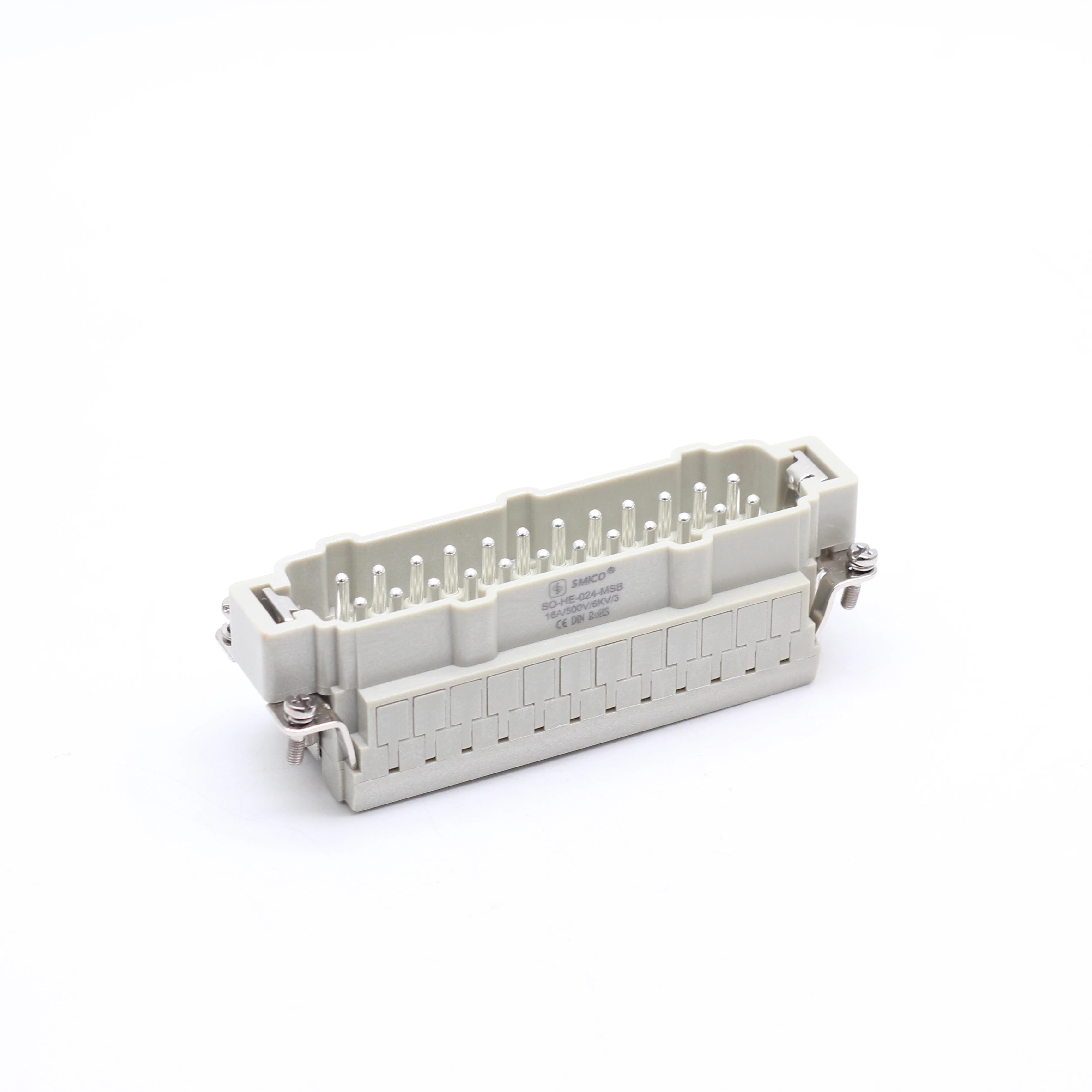 Connecteurs robustes à 24 broches, connecteur mâle à ressort HE-024-MSB
