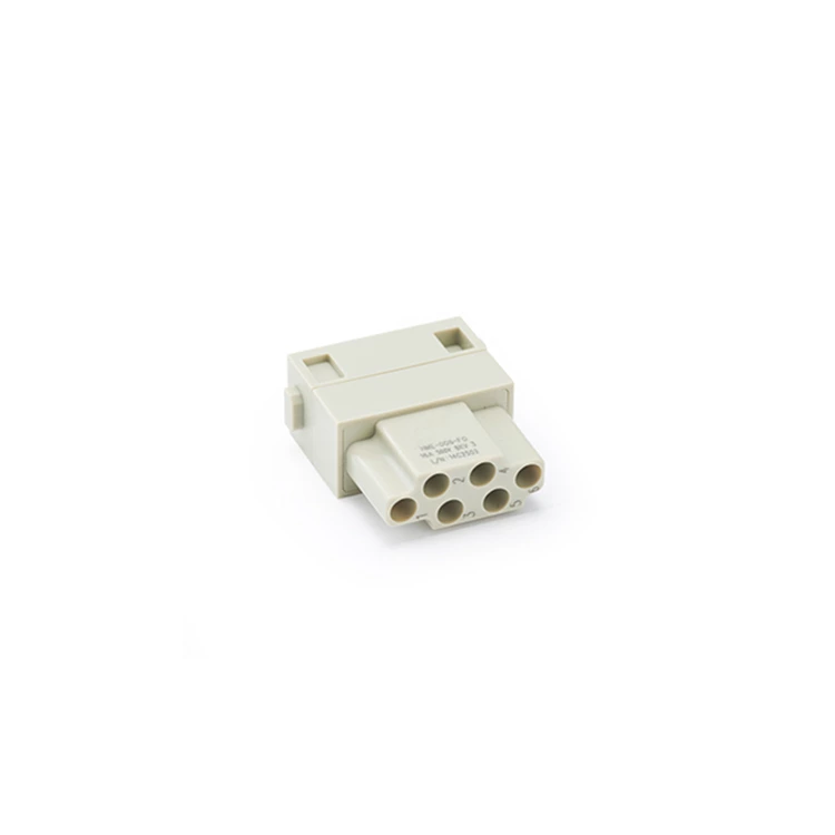 Connecteur électrique modulaire robuste à 6 broches HME-006-FQ, borne à insertion rapide 09140062733